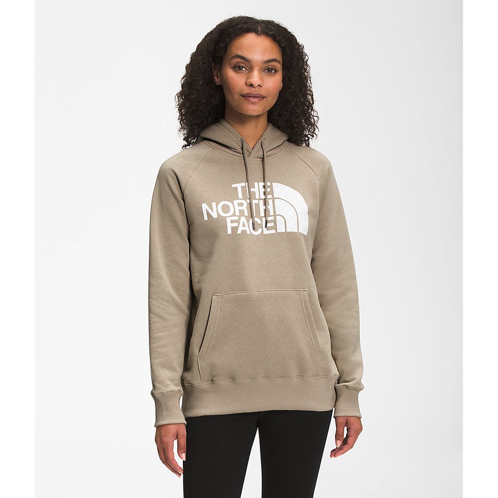 The North Face Hoodie Womens Australia - The North Face Half Dome Pullover Khaki Hiking (IRZ-537486)